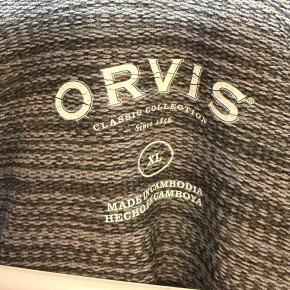 Orvis men’s XL gray and black long sleeve shirt - Picture 3 of 8